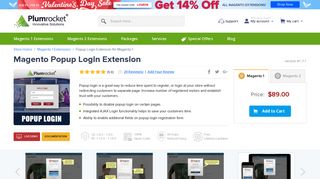 Magento Popup Login / Magento Ajax Login Extension - Plumrocket