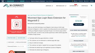 Magento 2 Ajax Login and Auto Redirect Extension by M-Connect Media