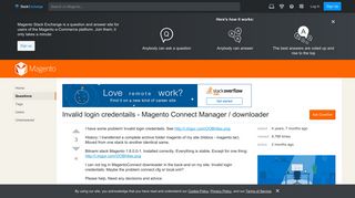 admin - Invalid login credentails - Magento Connect Manager ...