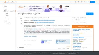 change customer login url - Stack Overflow