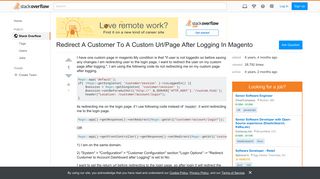 Redirect A Customer To A Custom Url/Page After Logging In Magento ...
