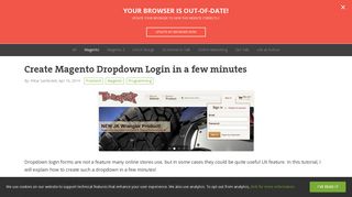 Create Magento Dropdown login in few minutes - Inchoo