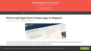 Add a login page to a front page in Magento - Inchoo
