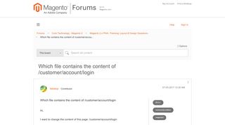 Which file contains the content of /customer/accou... - Magento Forums