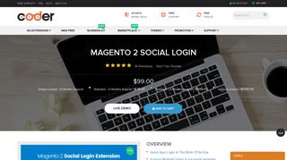 Social Login magento-2 - Landofcoder.com