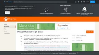 Programmatically login a user - Magento Stack Exchange