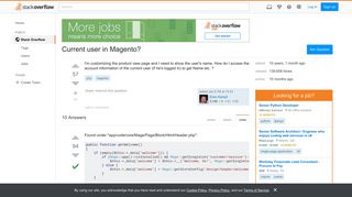 Current user in Magento? - Stack Overflow