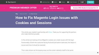 How to Fix Magento Login Issues with Cookies and Sessions - SitePoint