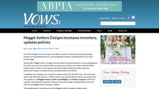 Maggie Sottero Designs increases bridal inventory - VOWS Magazine