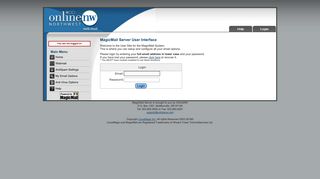 Magic Mail Server: Login Page - OnlineNW Web Mail