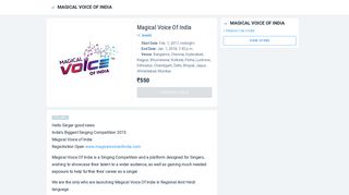 Magical Voice Of India - Instamojo