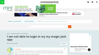 I am not able to login in my my magic jack app - Android Forums at ...