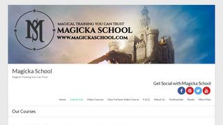 Our Courses | Magicka School
