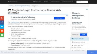 Maginon Login: How to Access the Router Settings | RouterReset