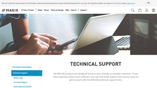 Technical Support Area - MAGIX