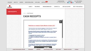 Cash Receipts - Magma Fincorp