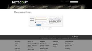 My AirMagnet Login - AirMagnet - Handheld Network Test Solutions