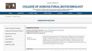 Admission Process - MGM's | College of Agricultural Biotechnology