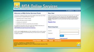 MQA Online Services Portal - Florida Department of Health