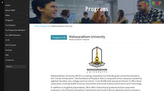 Mahasarakham University - UMAP