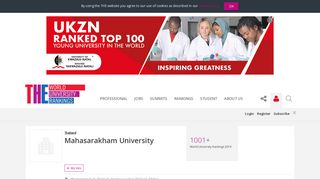 Mahasarakham University World University Rankings | THE