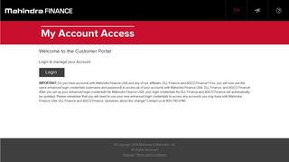 Mahindra Finance| My Account Access – Mahindra Finance
