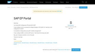 SAP EP Portal - archive SAP