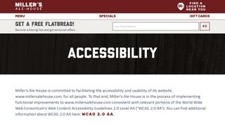Accessibility - Miller's Ale House