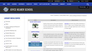Library Media Center / Library Catalog and Research Databases