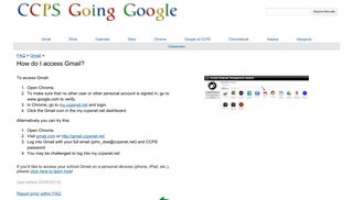 How do I access Gmail? - GoGoogle - Google Sites