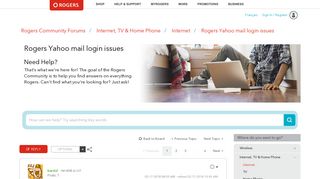 Rogers Yahoo mail login issues - Rogers Community