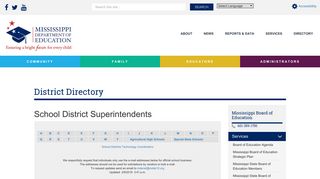 District Directory | The Mississippi Department of Education