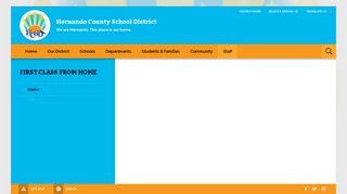 First Class from Home / Home - Hernando County School District