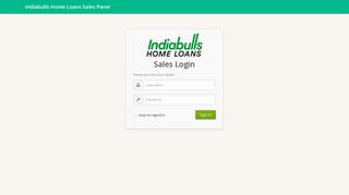 Sales Login | Sales Admin Panel Login - Indiabulls Home Loans