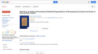 Directory of Trade and Investment-Related Organizations of ...