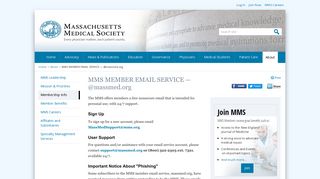 MMS MEMBER EMAIL SERVICE — @massmed.org - Massachusetts ...