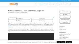 How to Open a QQ Mail Account (in English!)