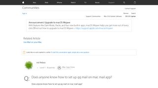 Does anyone know how to set up qq mail on… - Apple Community ...