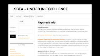 Paycheck Info - SBEA