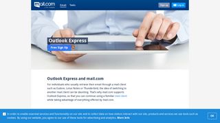 Outlook Express and mail.com
