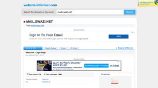 mail.swazi.net at WI. Swazi.net - Login Page - Website Informer