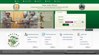 Welcome to CCTNS Portal - Tamil Nadu Police