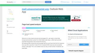Access mail.umassmemorial.org. Outlook Web App