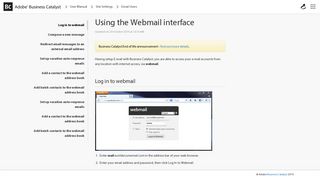 Using the Webmail interface - Business Catalyst Support