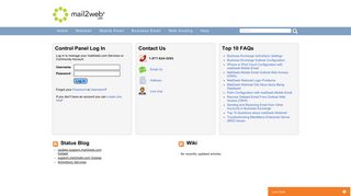 mail2web.com Control Panel