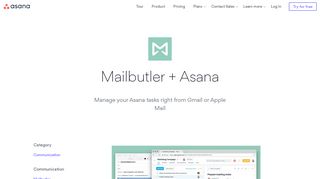 Mailbutler + Asana app integration · Asana