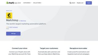 Mailchimp – Ecommerce Plugins for Online Stores – Shopify App Store