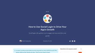 How to Use Social Login to Drive Your App's Growth - Auth0