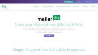 Grow your MailerLite email list | Website Popups and Landing Pages ...