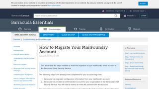 How to Migrate Your MailFoundry Account | Barracuda Campus